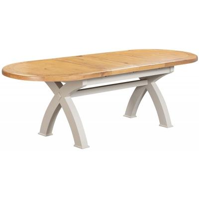 Banbury Painted X Leg Oval Extending Dining Table